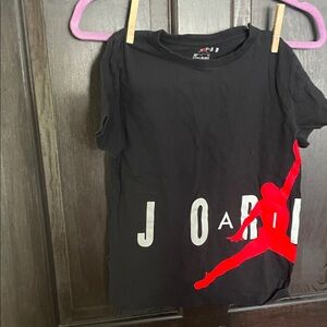 Jordan Kids Black Tee with Red Graphic